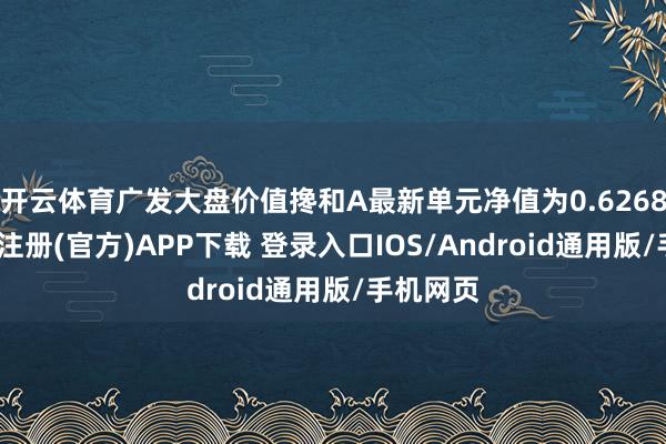 开云体育广发大盘价值搀和A最新单元净值为0.6268元-开云注册(官方)APP下载 登录入口IOS/Android通用版/手机网页